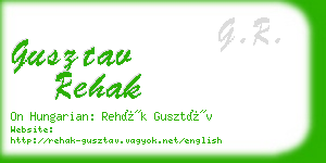 gusztav rehak business card